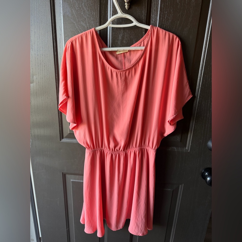 Coral Flutter Sleeve Women's dress